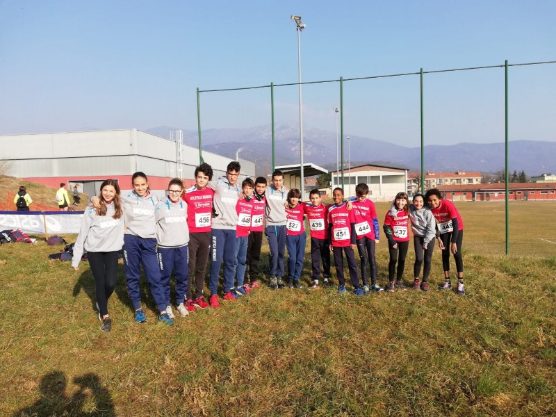 9 febbraio Dronero 5ª prova Trofeo Promozionale Regionale Quinta piazza a squadre Atletica Mondovì Acqua S. Bernardo