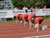 Le ragazze dell'Atletica Mondovi' alla partenza dei 60 metri