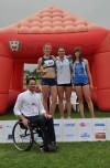 Premiazione salto in lungo con il sindaco di Mondovì, Stefano Viglione  (Foto Antonio Alfieri)