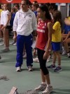 Nouhaila El Majid alla partenza