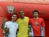 Premiazione del salto in lungo maschile
