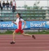 Eligio Boggione in azione sui 400 metri