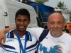 Giacomo Isolano con il tecnico Milvio Fantoni
