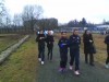 Le regazze in fase di riscaldamento