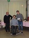 Ferdiando Mulassano premiato dal sindaco Stefano Viglione e dal suo tecnico Milvio Fantoni