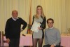 Giulia Liboà premiata dal sindaco Stefano Viglione e dal  d.t. tecnico Milvio Fantoni