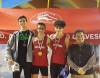 Podio 60 metri allievi 1 Enrico Danni e 3 Ludovico Stantero