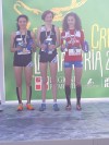 Podio 2km cadette. da dx Sofia Tonon Campionessa Italiana, Adele Roatta seconda e Ade Confalonieri t