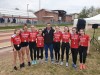 le due Staffette 4x100 cadette dell'Atletica Mondovi Acqua S. Bernardo 1 e 3