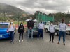 La squadra dell'Atletica Mondovi a Boissano con il tecnico Andrea Pace