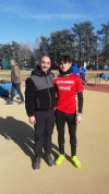 Enrico Parodi con il coach Alessandro Senelli