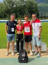 Francesca Paolin e Federico Palladino con i tecnici Andrea Oderda e Fabio Piccardi
